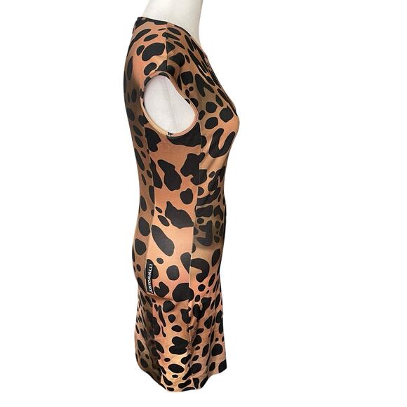 Just Cavalli IT 38 US 2 XS Bodycon Dress Cap Sleeve Tight Animal Print - Picture 9 of 16